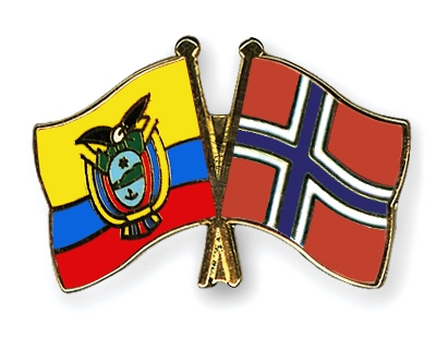 Fahnen Pins Ecuador Norwegen