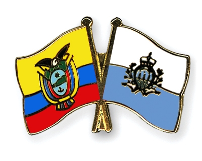 Fahnen Pins Ecuador San-Marino