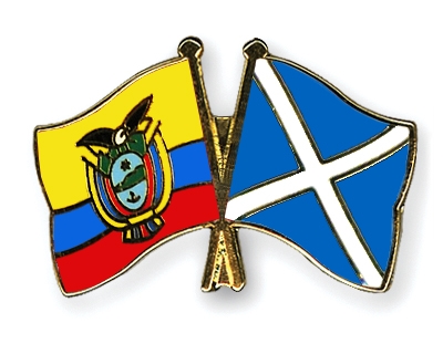 Fahnen Pins Ecuador Schottland