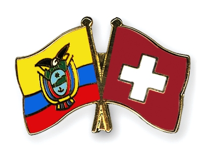 Fahnen Pins Ecuador Schweiz