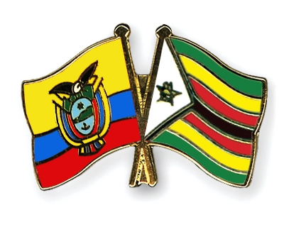 Fahnen Pins Ecuador Simbabwe