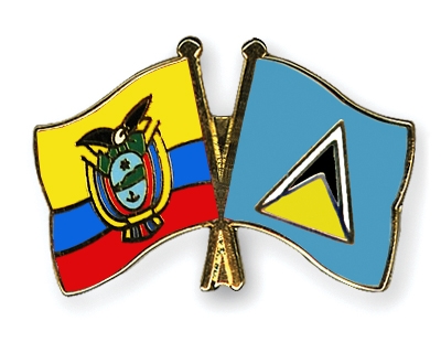 Fahnen Pins Ecuador St-Lucia