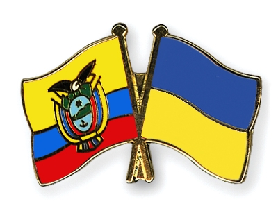 Fahnen Pins Ecuador Ukraine