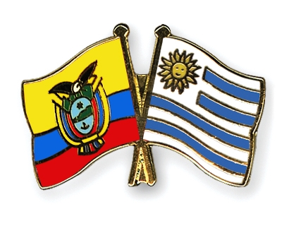 Fahnen Pins Ecuador Uruguay