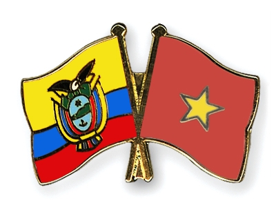 Fahnen Pins Ecuador Vietnam