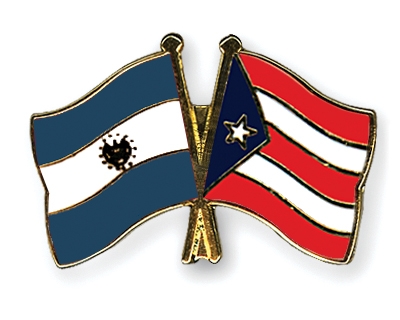 Fahnen Pins El-Salvador Puerto-Rico