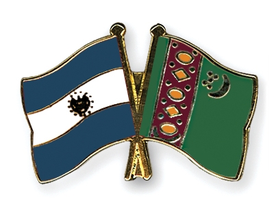 Fahnen Pins El-Salvador Turkmenistan
