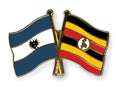Fahnen Pins El-Salvador Uganda