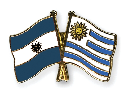 Fahnen Pins El-Salvador Uruguay