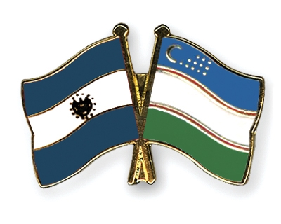 Fahnen Pins El-Salvador Usbekistan