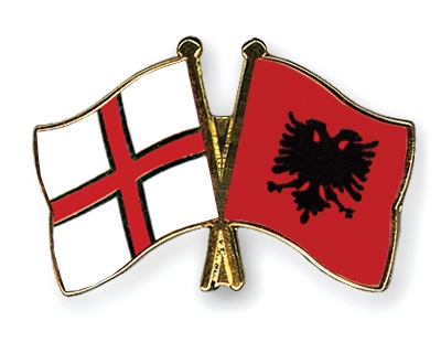 Fahnen Pins England Albanien