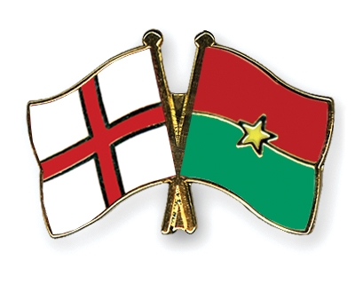 Fahnen Pins England Burkina-Faso