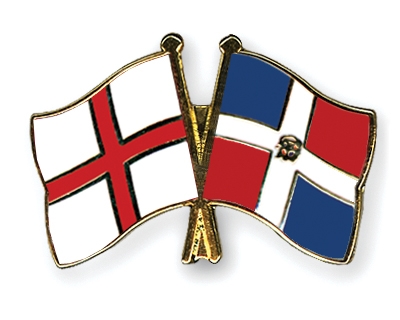 Fahnen Pins England Dominikanische-Republik