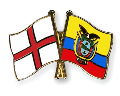 Fahnen Pins England Ecuador
