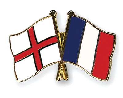 Fahnen Pins England Frankreich