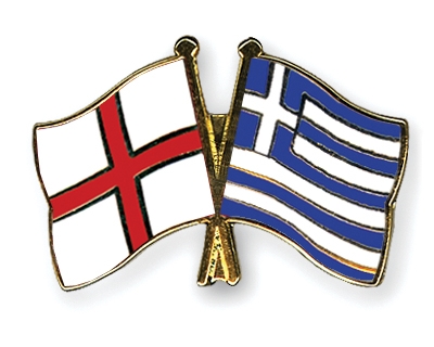 Fahnen Pins England Griechenland