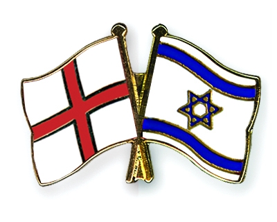 Fahnen Pins England Israel