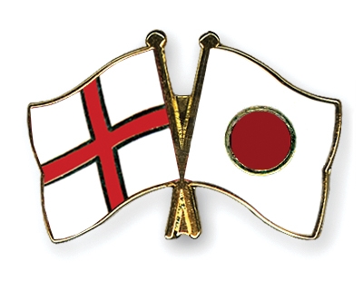 Fahnen Pins England Japan