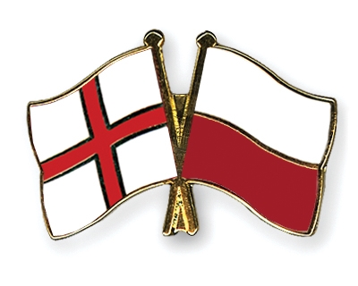 Fahnen Pins England Polen