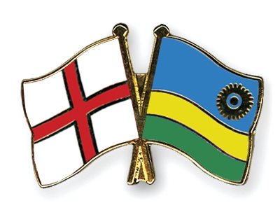Fahnen Pins England Ruanda