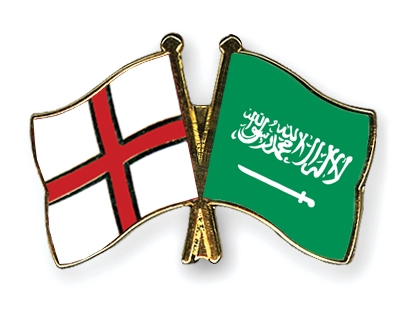 Fahnen Pins England Saudi-Arabien