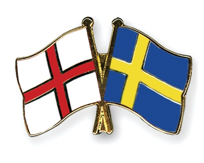 Fahnen Pins England Schweden