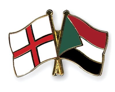 Fahnen Pins England Sudan