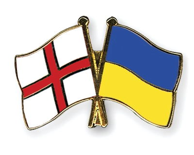 Fahnen Pins England Ukraine