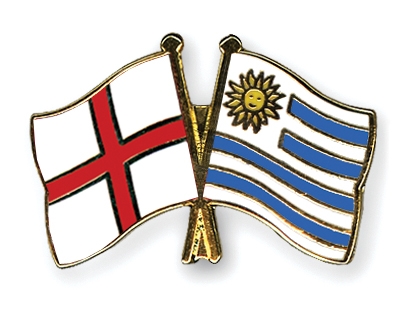 Fahnen Pins England Uruguay