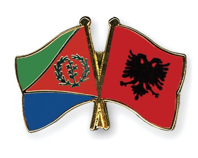 Fahnen Pins Eritrea Albanien