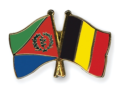 Fahnen Pins Eritrea Belgien