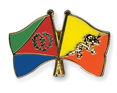 Fahnen Pins Eritrea Bhutan