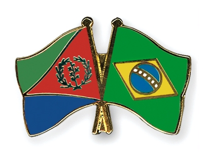 Fahnen Pins Eritrea Brasilien