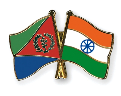 Fahnen Pins Eritrea Indien