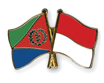 Fahnen Pins Eritrea Indonesien