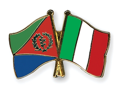 Fahnen Pins Eritrea Italien