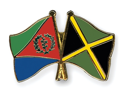 Fahnen Pins Eritrea Jamaika