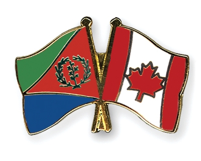 Fahnen Pins Eritrea Kanada