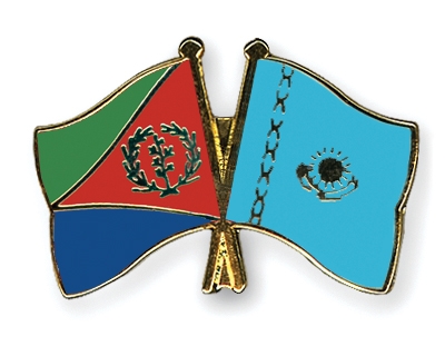 Fahnen Pins Eritrea Kasachstan