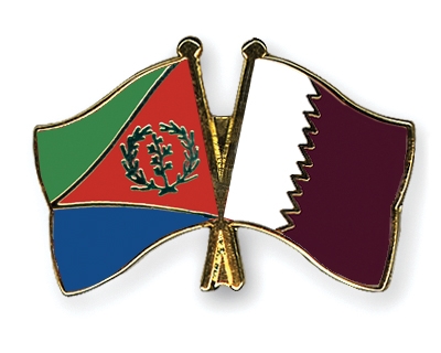 Fahnen Pins Eritrea Katar