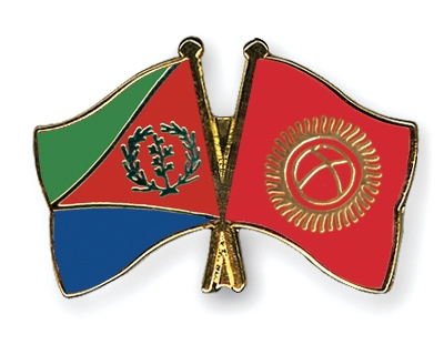Fahnen Pins Eritrea Kirgisistan