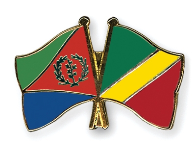 Fahnen Pins Eritrea Kongo-Republik