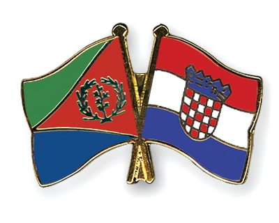Fahnen Pins Eritrea Kroatien