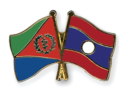 Fahnen Pins Eritrea Laos