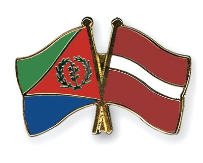 Fahnen Pins Eritrea Lettland