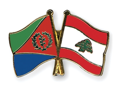 Fahnen Pins Eritrea Libanon