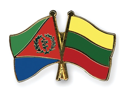 Fahnen Pins Eritrea Litauen