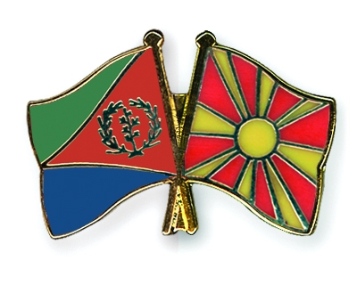 Fahnen Pins Eritrea Mazedonien