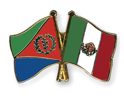 Fahnen Pins Eritrea Mexiko