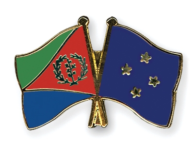Fahnen Pins Eritrea Mikronesien